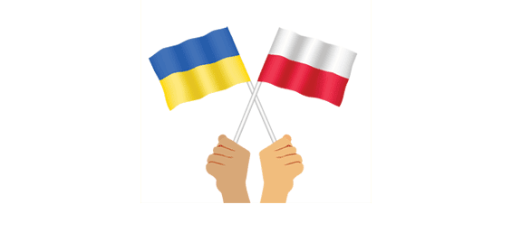 Ukraina, Polska, flagi